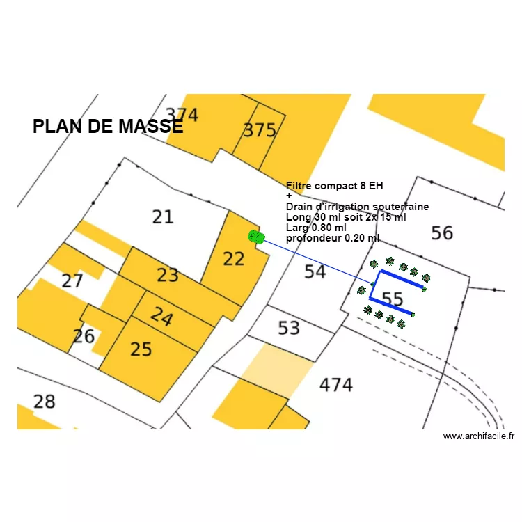 Naudy. Plan de 