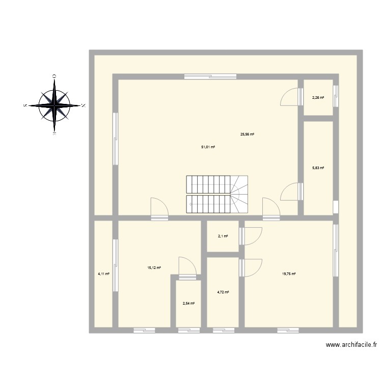 Etage. Plan de 0 pièce et 0 m2