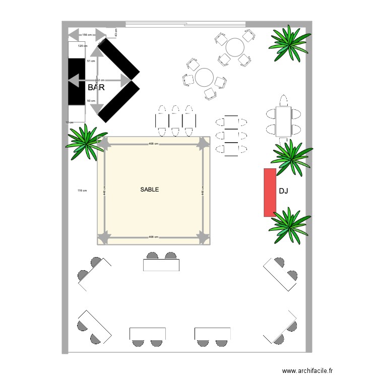 Salon vignerons plan de coupe patio V2. Plan de 0 pièce et 0 m2