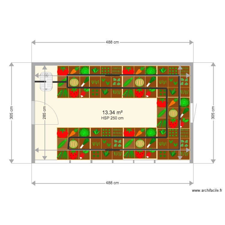 serre vue aérienne. Plan de 0 pièce et 0 m2