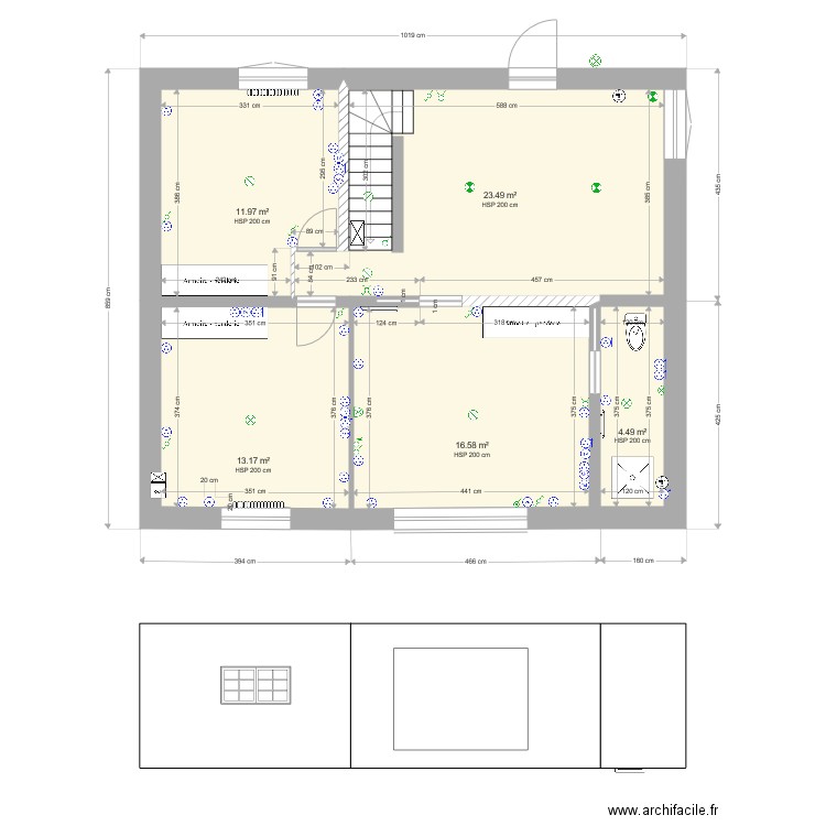 maison. Plan de 0 pièce et 0 m2