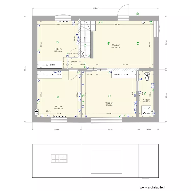 maison. Plan de 
