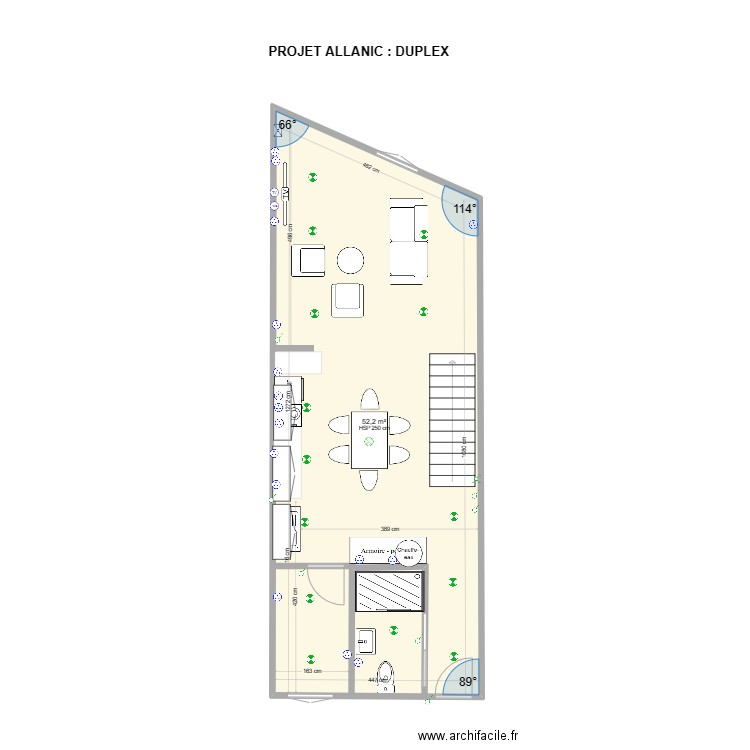 projet allanic duplex. Plan de 0 pièce et 0 m2