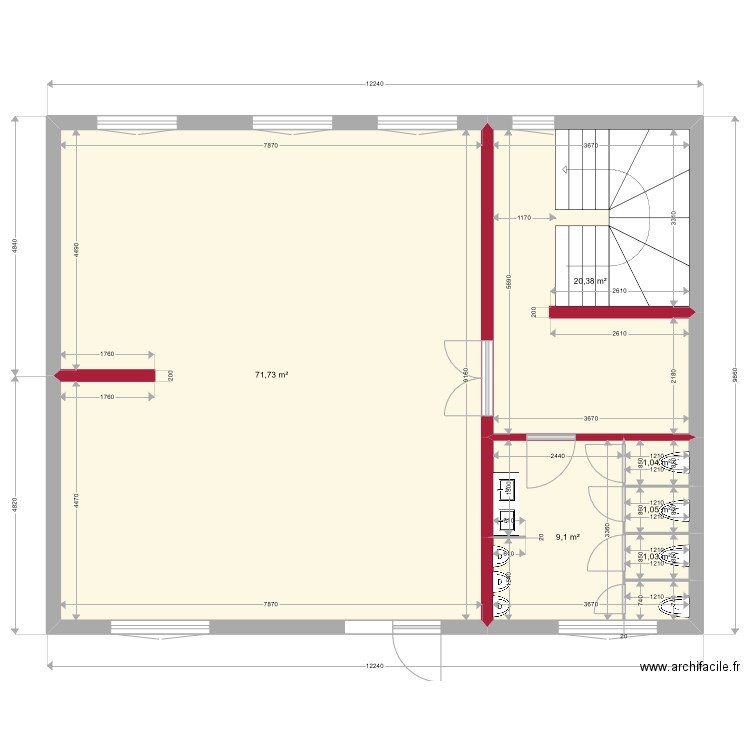 classe etage anatole france. Plan de 0 pièce et 0 m2