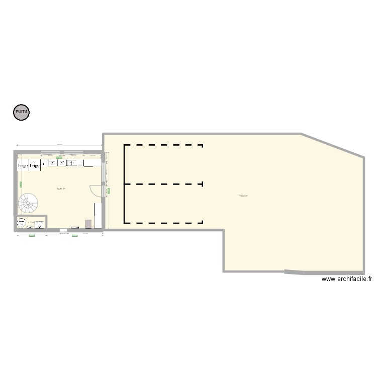EXTENSION ARRIERE CUISINE. Plan de 0 pièce et 0 m2