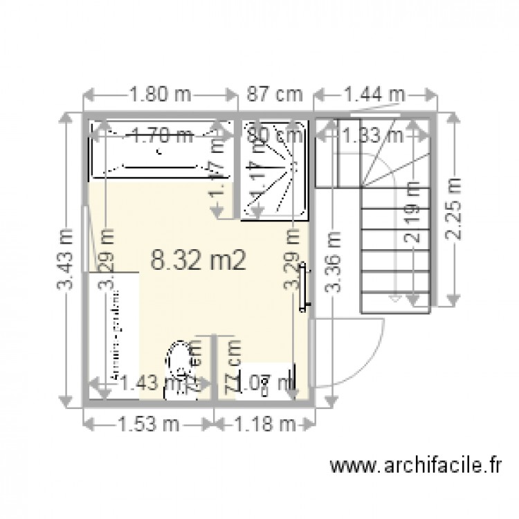 compagnon. Plan de 0 pièce et 0 m2