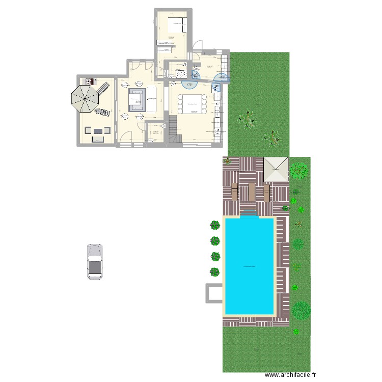 Branoux1. Plan de 7 pièces et 126 m2