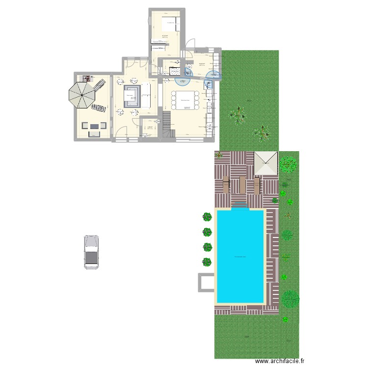 Branoux1. Plan de 5 pièces et 103 m2