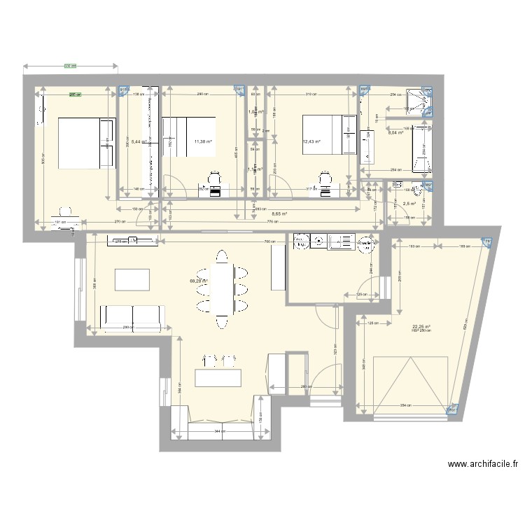 plan la motte modif nu. Plan de 0 pièce et 0 m2