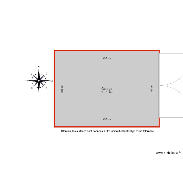 BI 5780 annexe garage côté. Plan de 0 pièce et 0 m2