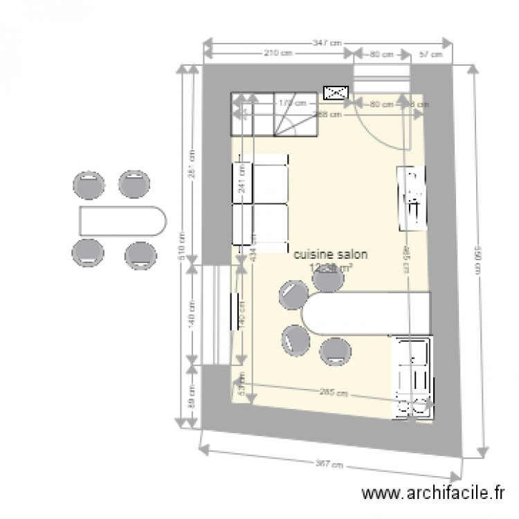 PLAN MAISON T1 2 exemple. Plan de 0 pièce et 0 m2