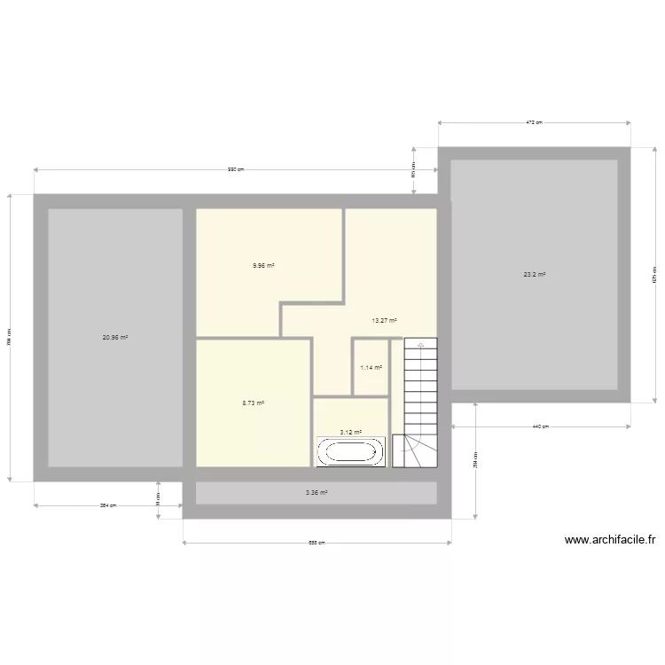 Plan MTB Modif Etage. Plan de 