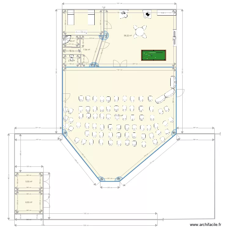 loge plus scenne PALAIS DE LA RIGOLADE. Plan de 