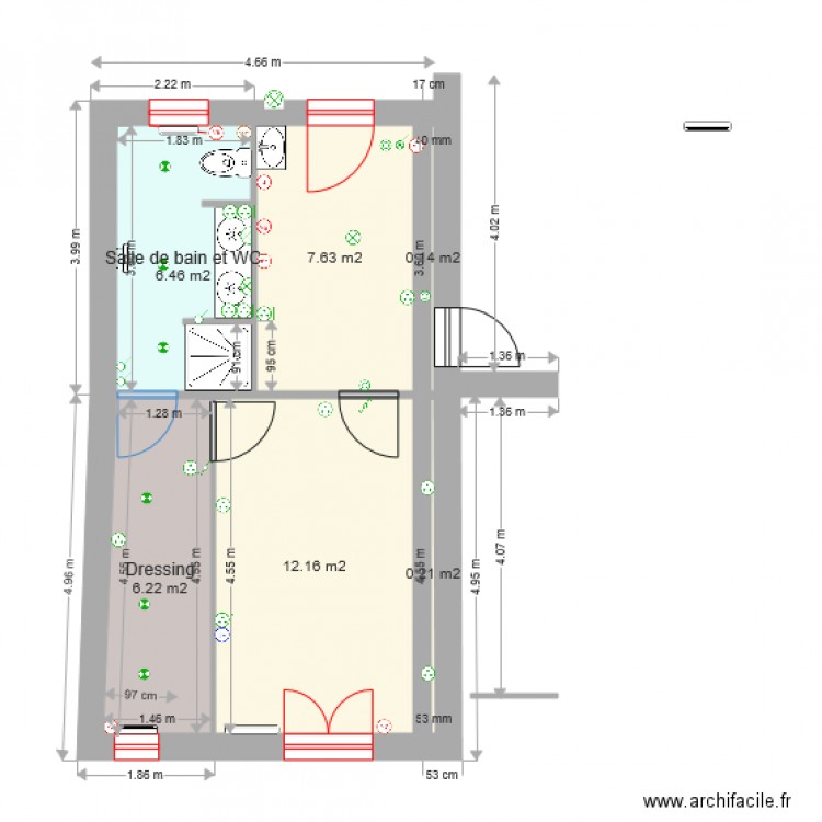 Extension 1 électricité. Plan de 0 pièce et 0 m2