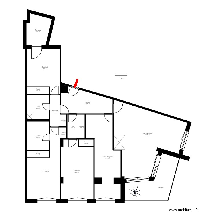 C PRAT DE LA CREU Nº 16, 1-4. ANDORRA. Plan de 21 pièces et 152 m2