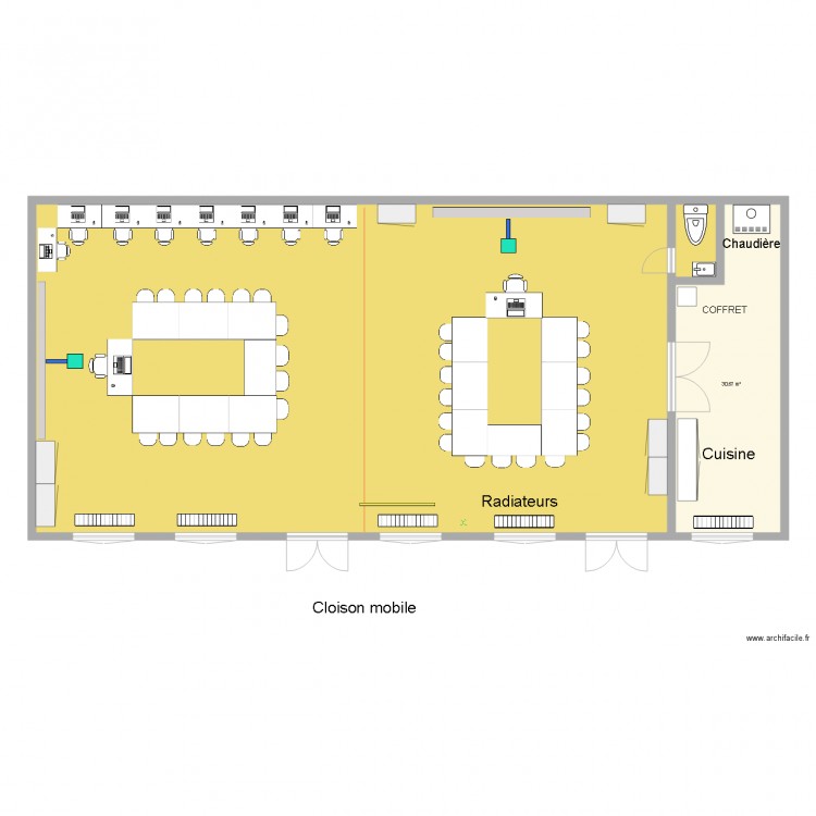 Salle documentation meubles. Plan de 0 pièce et 0 m2