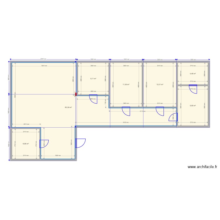 Хер 2. Plan de 7 pièces et 115 m2