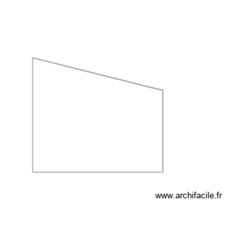 Vue en coupe abri jardin. Plan de 