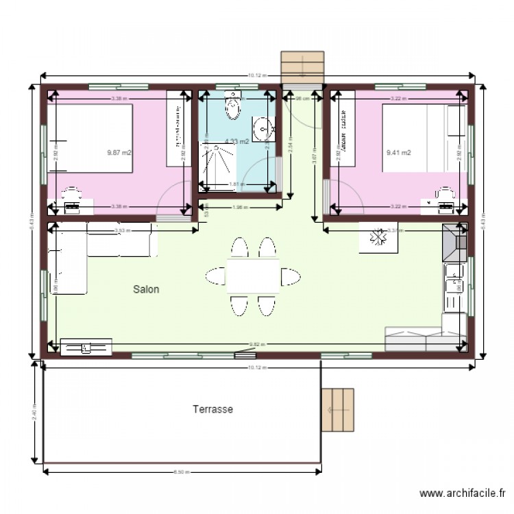 BUNGALOW 65 M2. Plan de 0 pièce et 0 m2
