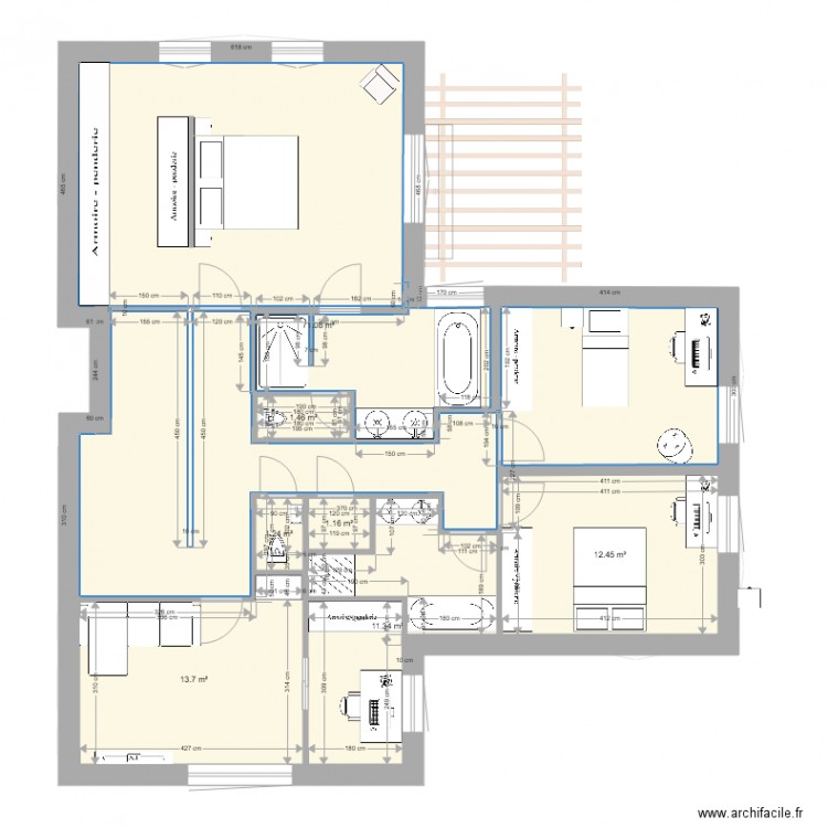 etage test. Plan de 0 pièce et 0 m2