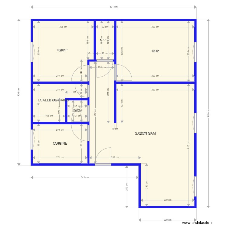 BOUGIVAL. Plan de 0 pièce et 0 m2