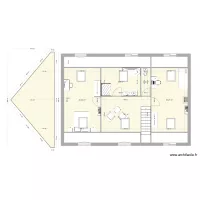 trugalle 2023 Etage Projet 2 chambres 6ml avec pan coupe