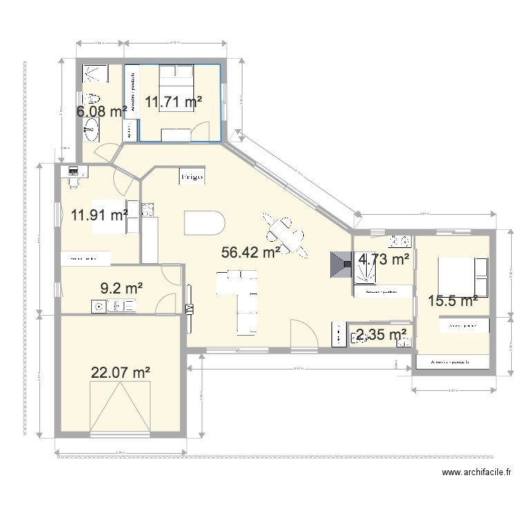 Jo maison 110M2. Plan de 0 pièce et 0 m2