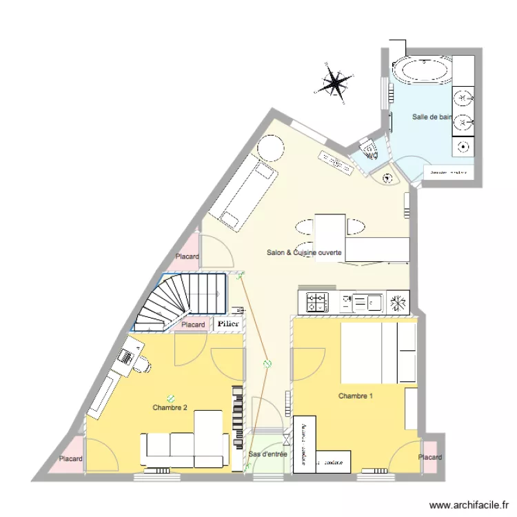 Appartement aménagé 2. Plan de Appartement aménagé 2. Plan de
