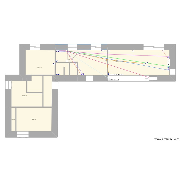 1ERE PARTIE ELEC. Plan de 6 pièces et 82 m2