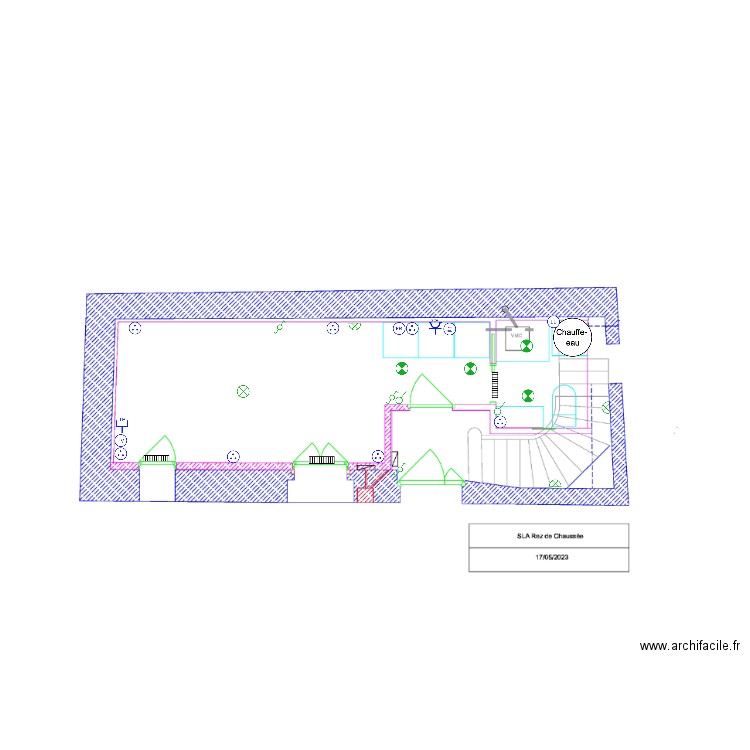 Electricité RdC SLA. Plan de 0 pièce et 0 m2