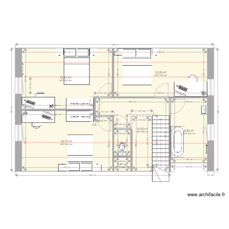 devant les bois 6 etage. Plan de 