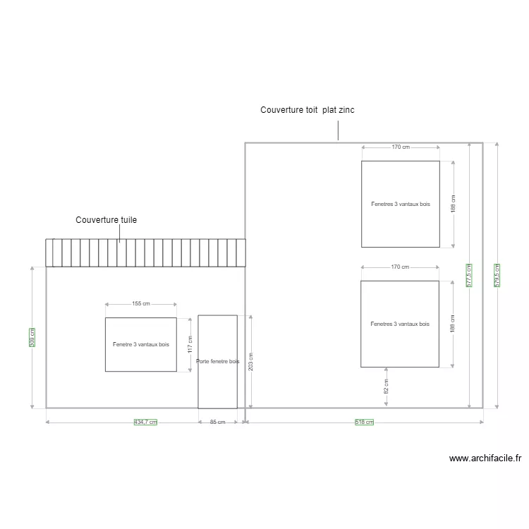 FACADE ANSART RAULT. Plan de FACADE ANSART RAULT. Plan de