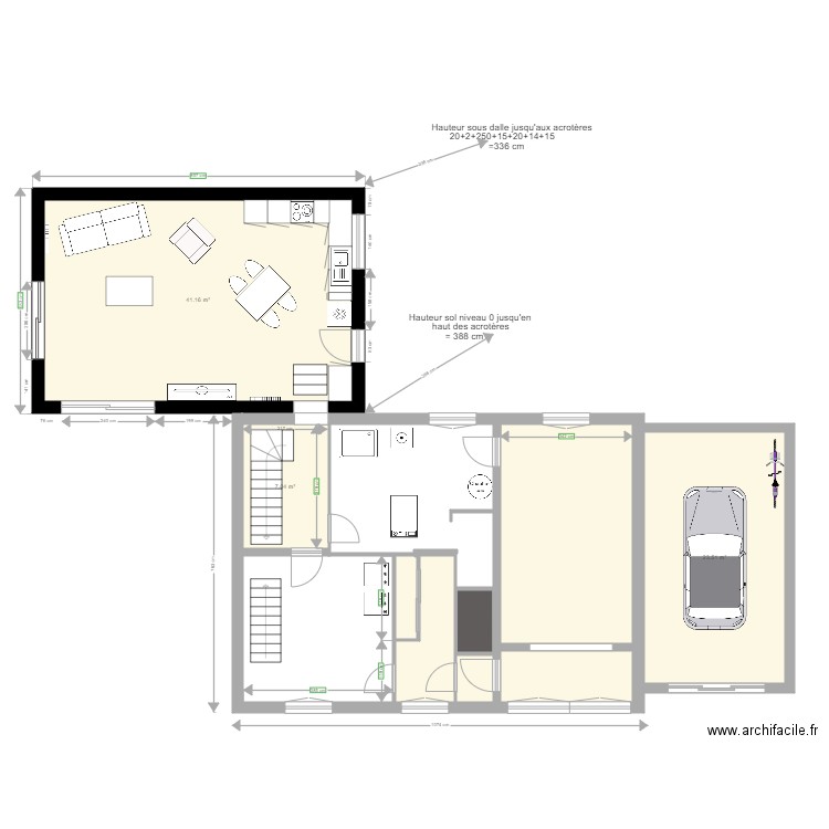 revente garage extension. Plan de 0 pièce et 0 m2