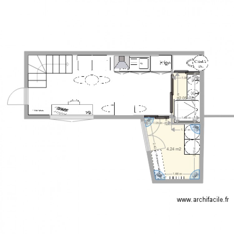 DUPLEX RDC. Plan de 0 pièce et 0 m2