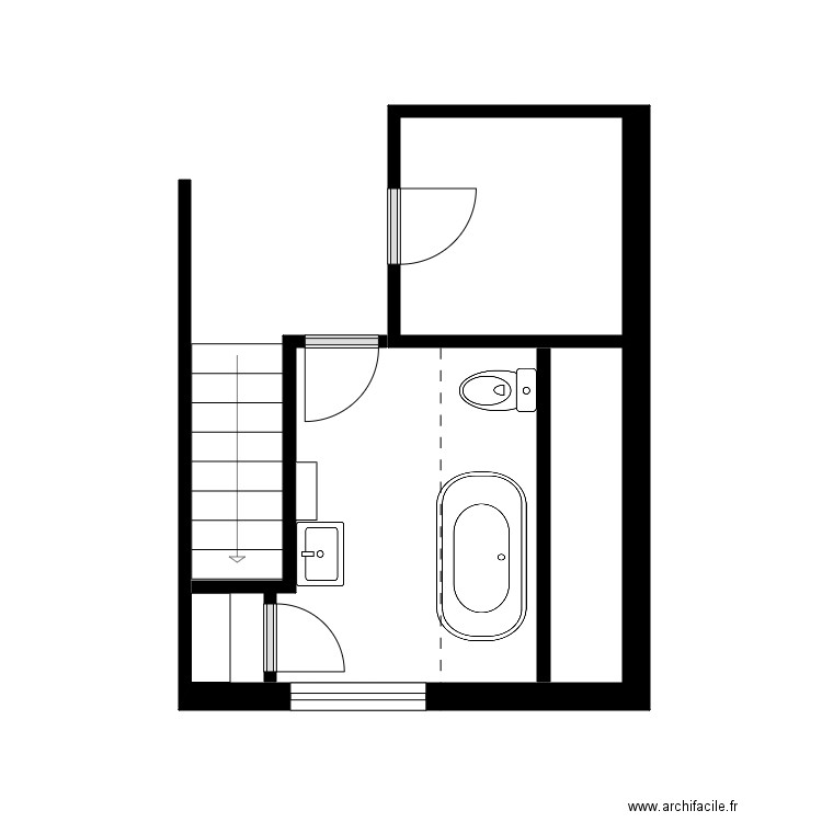 Chaumière Sdb étage. Plan de 0 pièce et 0 m2