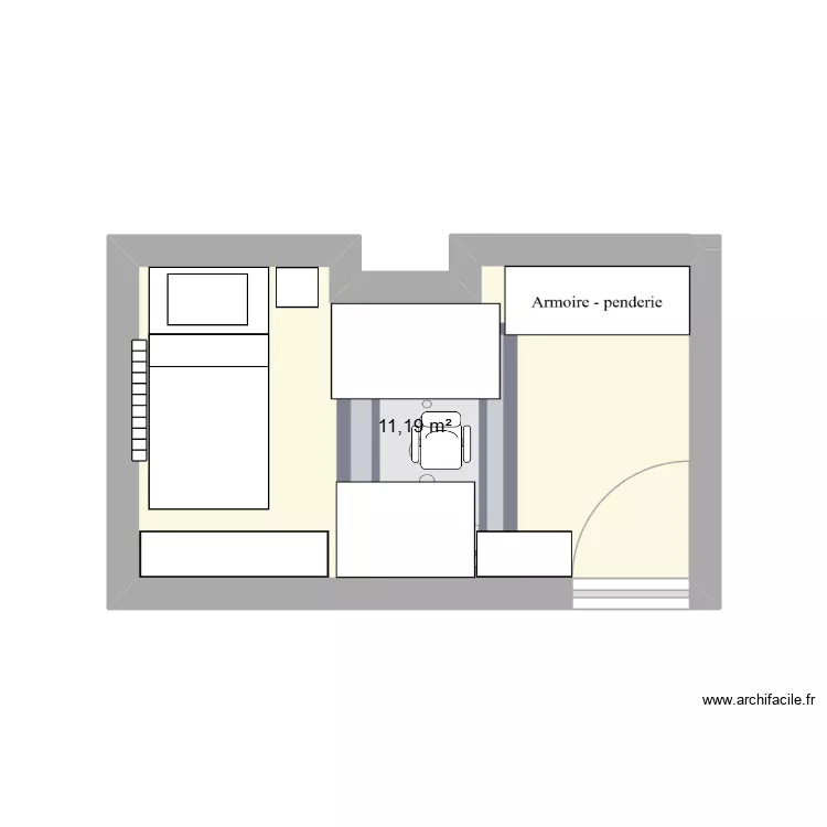 chambre Jules. Plan de 