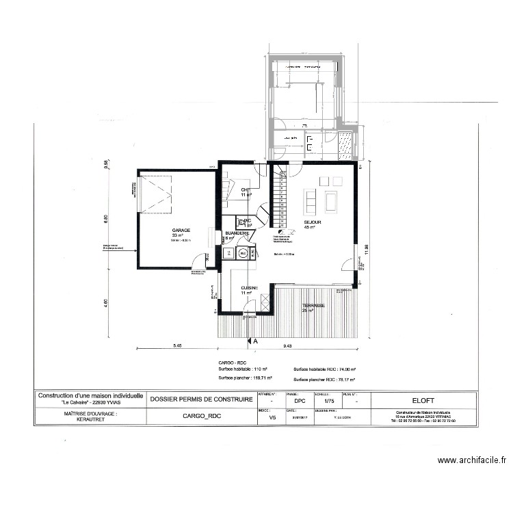 extention mesure prise et fenêtre . Plan de 0 pièce et 0 m2