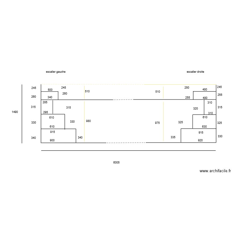 esc gauche vue face. Plan de 0 pièce et 0 m2