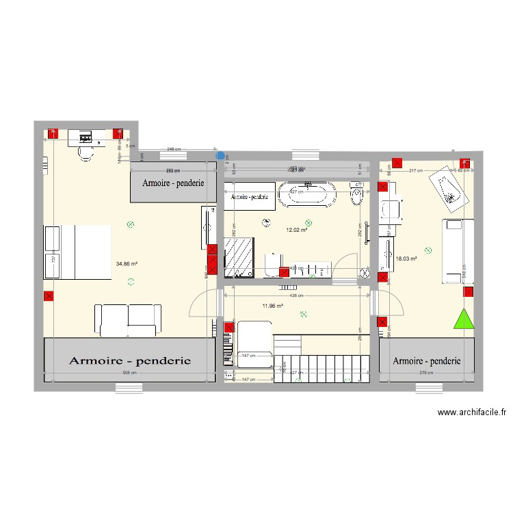 Etage LCSB avec prises. Plan de 0 pièce et 0 m2