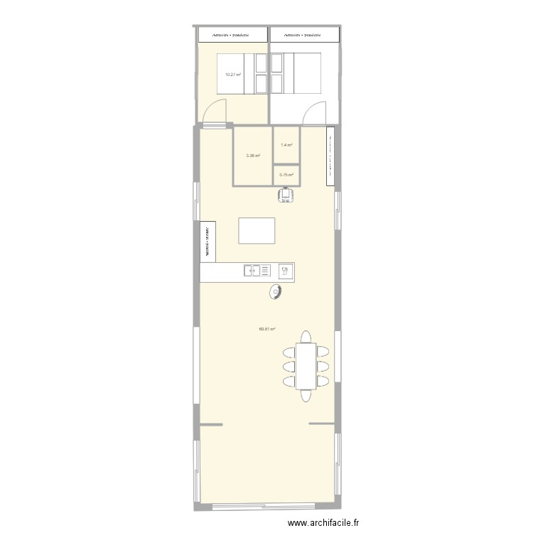der. Plan de 0 pièce et 0 m2