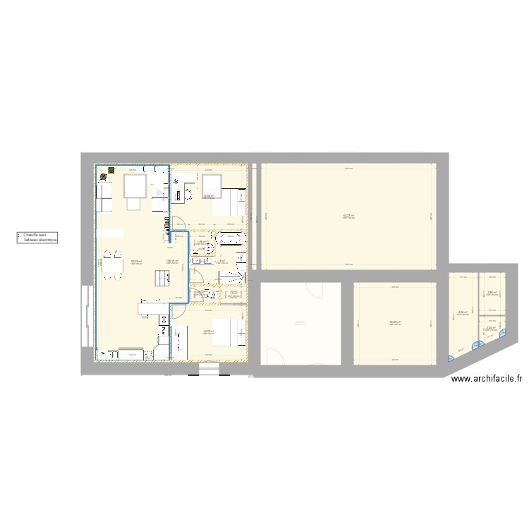 Le Moulin Jo V15. Plan de 24 pièces et 528 m2