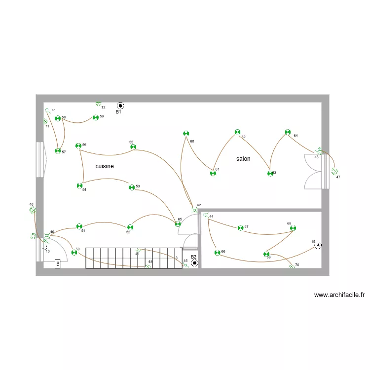 quartier neuf karine &eacute;clairage. Plan de 