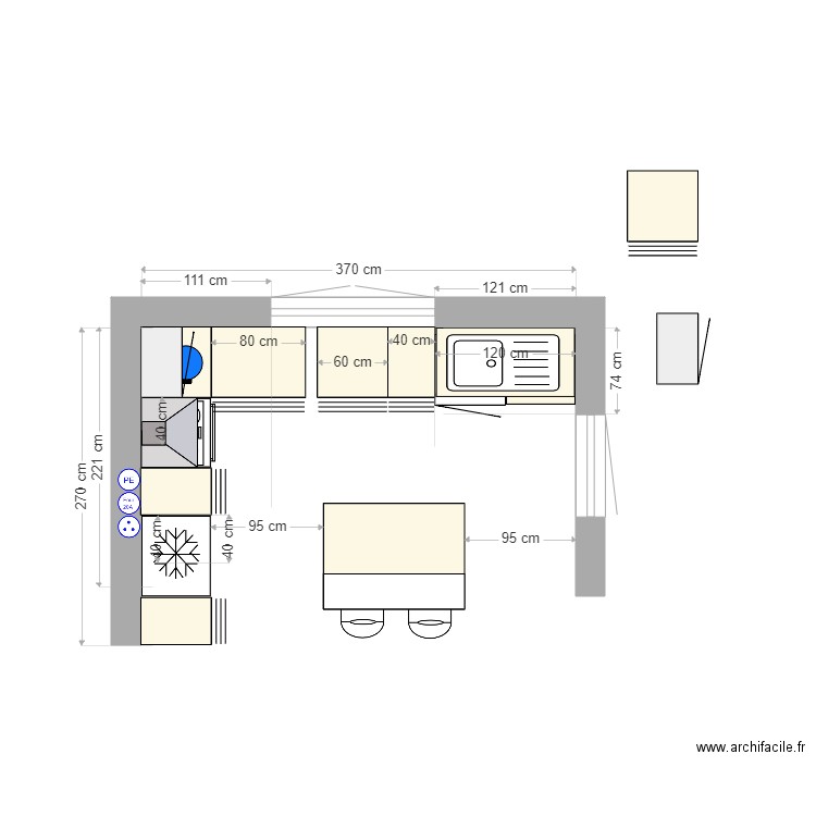 CUISINE 1 5. Plan de 0 pièce et 0 m2