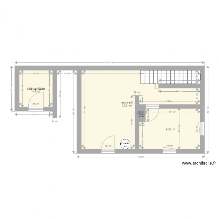 plan origine sous sol. Plan de 0 pièce et 0 m2