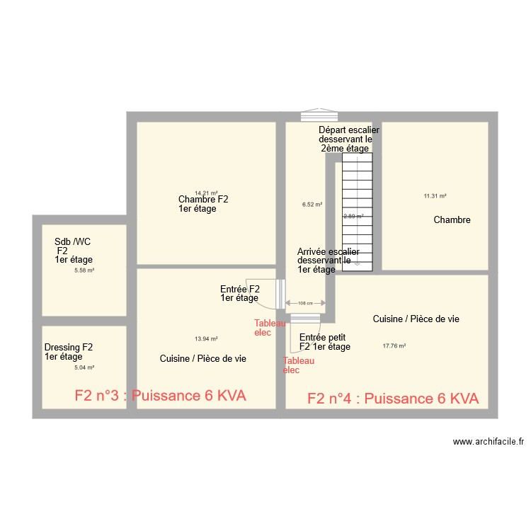 Marnaz Maison 1er étage. Plan de 0 pièce et 0 m2