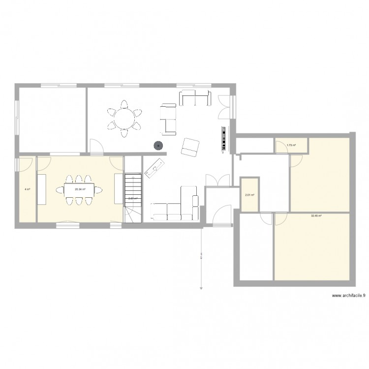 rez aulnes projet 006. Plan de 0 pièce et 0 m2