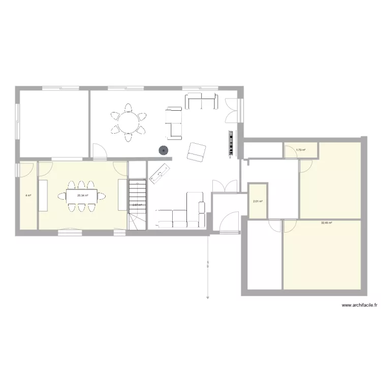 rez aulnes projet 006. Plan de 