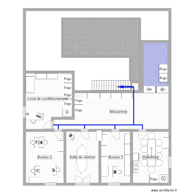 Reprobiol Ouffet niveau 1 Projet Filling et Lyo Flux 9. Plan de 10 pièces et 180 m2