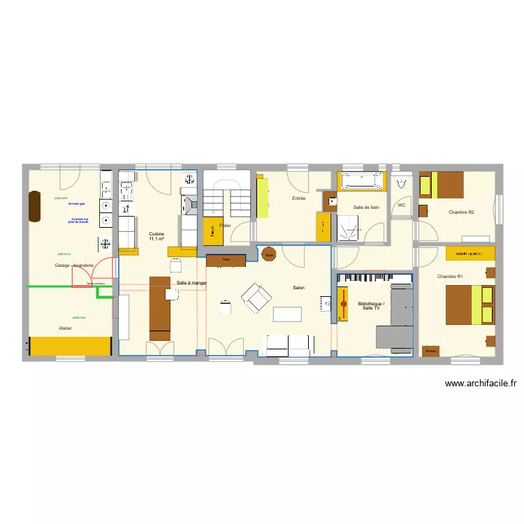 Chic &agrave; Chic Rez de Chauss&eacute;e. Plan de 