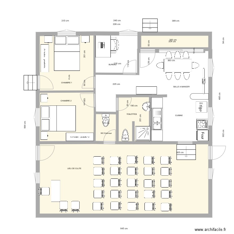 Plan maison DECHESNE modif1. Plan de 0 pièce et 0 m2